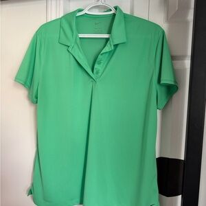Nike Women’s Green Short Sleeve Polo Tee